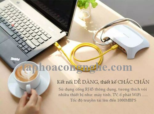 Ugreen 11233 5M màu Vàng Cáp mạng LAN CAT5E UPT NW103 30011233